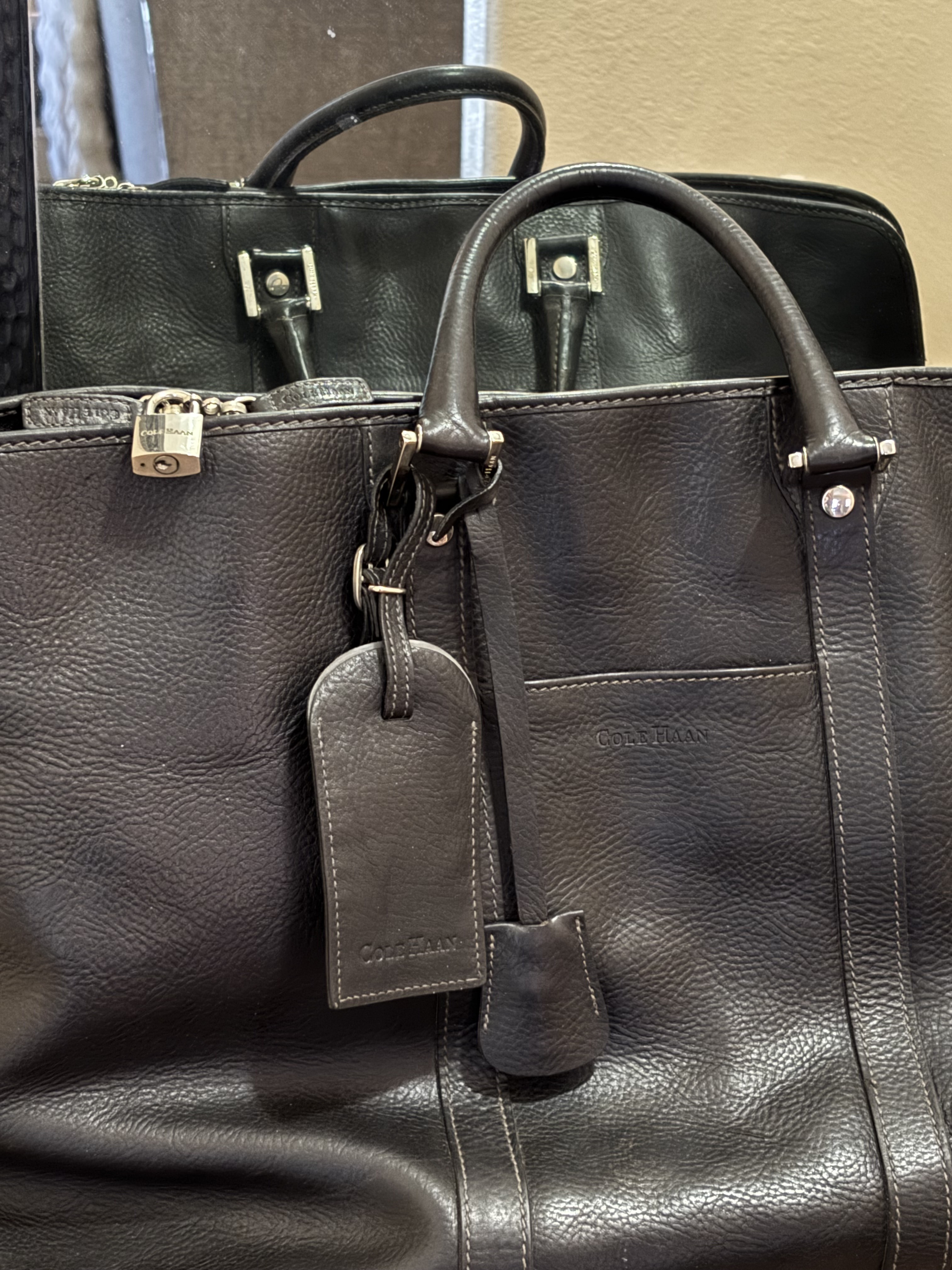 Cole Haan "Central" Leather Duffle Bag