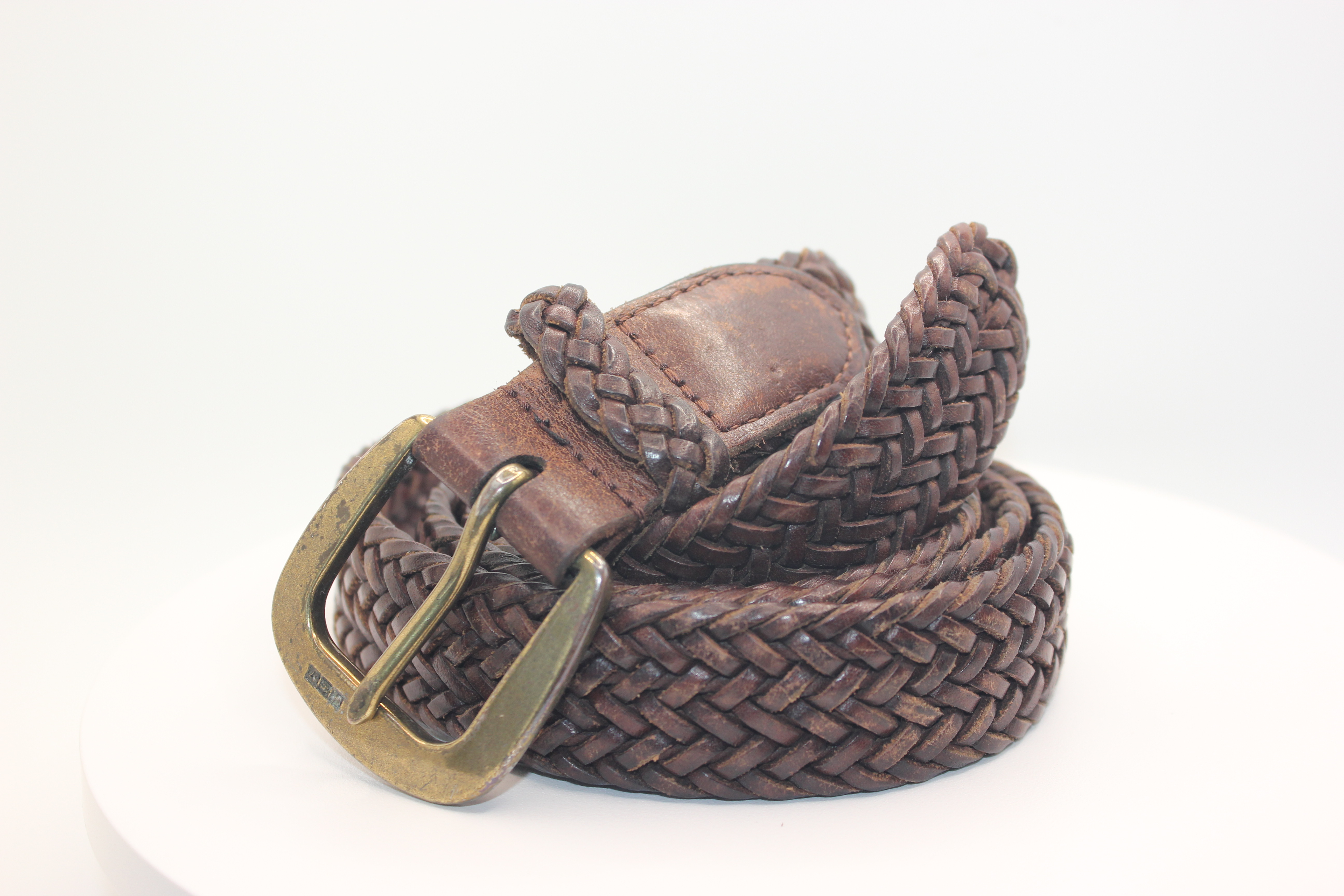 Polo Ralph Lauren Men's Braided Woven Leather Casual Belt